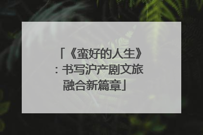 《蛮好的人生》：书写沪产剧文旅融合新篇章