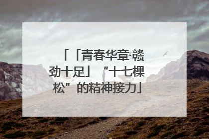「青春华章·赣劲十足」“十七棵松”的精神接力