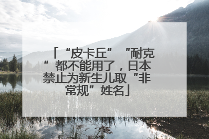 “皮卡丘”“耐克”都不能用了，日本禁止为新生儿取“非常规”姓名