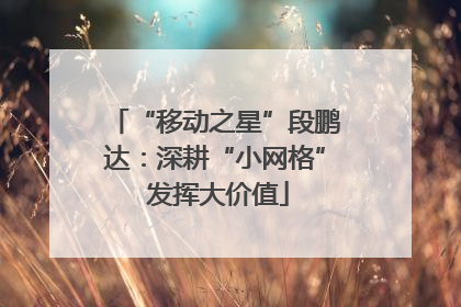 “移动之星”段鹏达：深耕“小网格” 发挥大价值