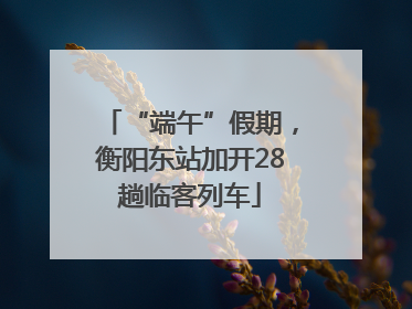 “端午”假期，衡阳东站加开28趟临客列车