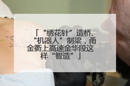 “绣花针”造桥、“机器人”制梁，甬金衢上高速金华段这样“智造”