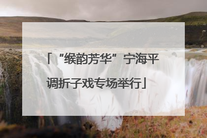 “缑韵芳华”宁海平调折子戏专场举行