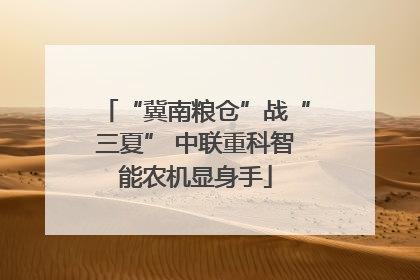 “冀南粮仓”战“三夏” 中联重科智能农机显身手