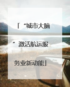 “城市大脑”激活航运服务业新动能