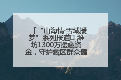 “山海情·雪域援梦”系列报道⑪ 潍坊1300万援藏资金，守护藏区群众健康“最后一公里”