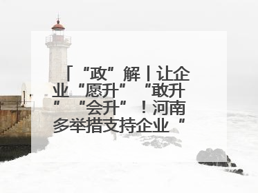 “政”解丨让企业“愿升”“敢升”“会升”！河南多举措支持企业“小升规”