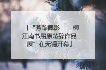 “芳踪佩影——柳江南书屈原楚辞作品展”在无锡开幕