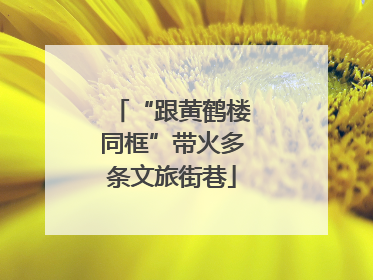 “跟黄鹤楼同框”带火多条文旅街巷