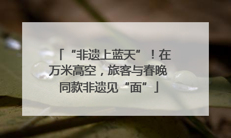 “非遗上蓝天”！在万米高空，旅客与春晚同款非遗见“面”