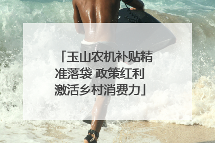 玉山农机补贴精准落袋 政策红利激活乡村消费力