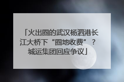 火出圈的武汉杨泗港长江大桥下“圈地收费”？城运集团回应争议