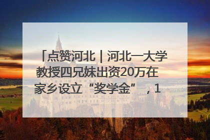 点赞河北｜河北一大学教授四兄妹出资20万在家乡设立“奖学金”，13年为320名农村学生种下“希望的种子”