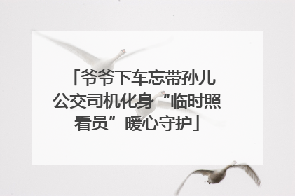 爷爷下车忘带孙儿 公交司机化身“临时照看员”暖心守护