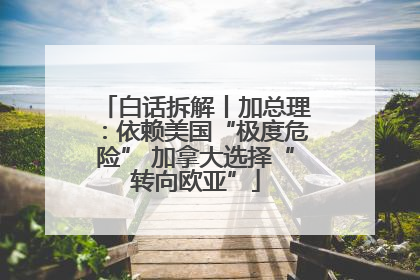 白话拆解丨加总理：依赖美国“极度危险” 加拿大选择“转向欧亚”