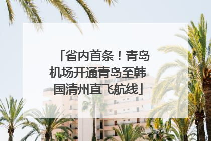 省内首条！青岛机场开通青岛至韩国清州直飞航线