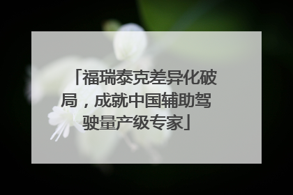 福瑞泰克差异化破局，成就中国辅助驾驶量产级专家