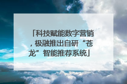 科技赋能数字营销，极融推出自研“苍龙”智能推荐系统