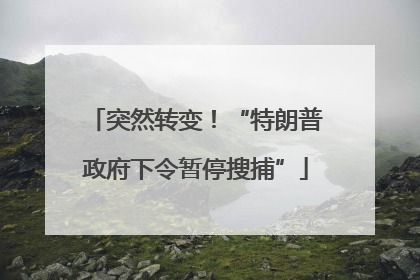 突然转变！“特朗普政府下令暂停搜捕”