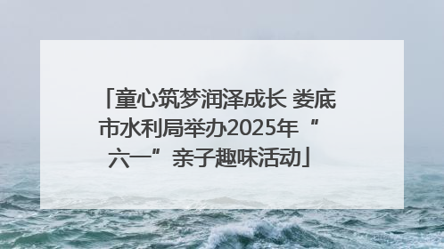 童心筑梦润泽成长 娄底市水利局举办2025年“六一”亲子趣味活动