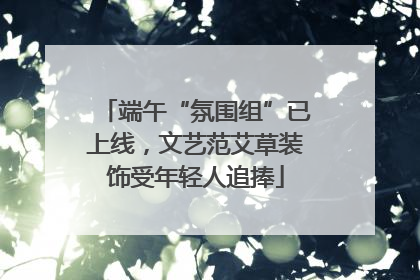 端午“氛围组”已上线，文艺范艾草装饰受年轻人追捧
