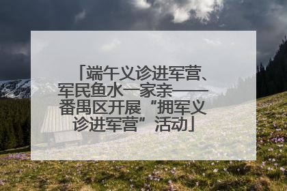 端午义诊进军营、军民鱼水一家亲——番禺区开展“拥军义诊进军营”活动