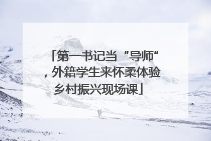 第一书记当“导师”，外籍学生来怀柔体验乡村振兴现场课