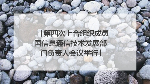 第四次上合组织成员国信息通信技术发展部门负责人会议举行