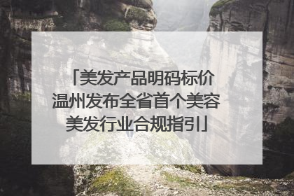 美发产品明码标价 温州发布全省首个美容美发行业合规指引