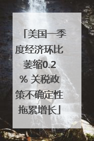 美国一季度经济环比萎缩0.2% 关税政策不确定性拖累增长