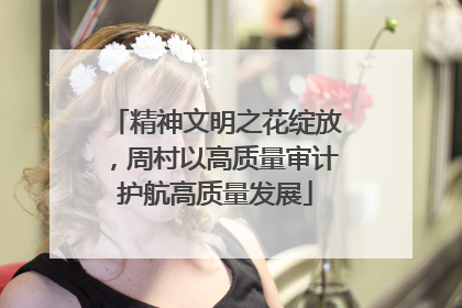 精神文明之花绽放，周村以高质量审计护航高质量发展