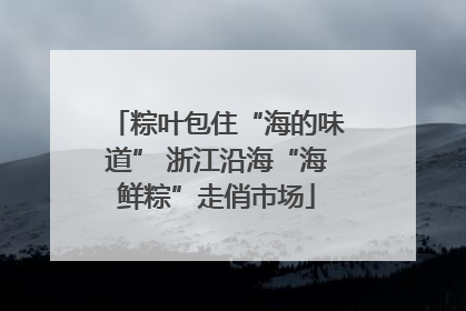 粽叶包住“海的味道” 浙江沿海“海鲜粽”走俏市场