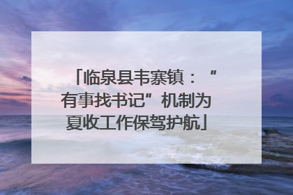 临泉县韦寨镇：“有事找书记”机制为夏收工作保驾护航