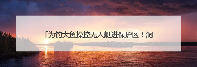 为钓大鱼操控无人艇进保护区！洞庭湖禁捕区怎么成了“垂钓场”？
