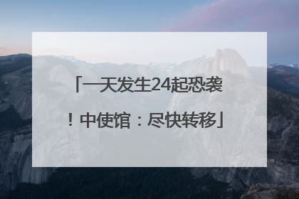 一天发生24起恐袭！中使馆：尽快转移