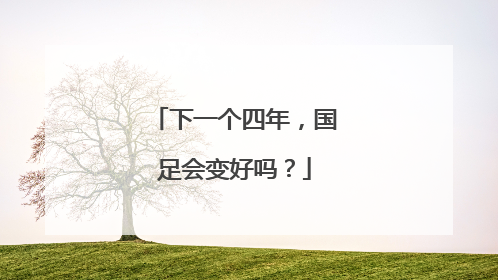 下一个四年，国足会变好吗？
