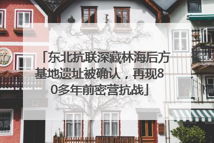 东北抗联深藏林海后方基地遗址被确认，再现80多年前密营抗战
