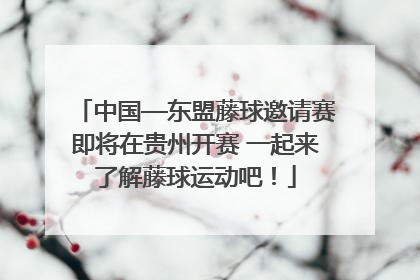 中国—东盟藤球邀请赛即将在贵州开赛 一起来了解藤球运动吧！