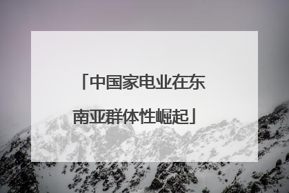 中国家电业在东南亚群体性崛起