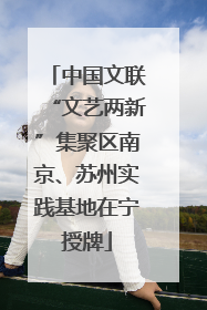 中国文联“文艺两新”集聚区南京、苏州实践基地在宁授牌