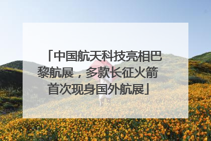 中国航天科技亮相巴黎航展，多款长征火箭首次现身国外航展
