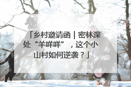 乡村邀请函｜密林深处“羊咩咩”，这个小山村如何逆袭？