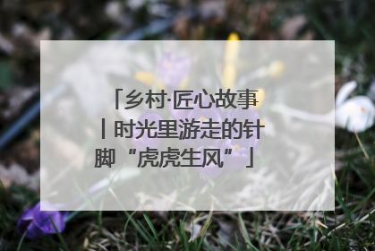 乡村·匠心故事丨时光里游走的针脚“虎虎生风”