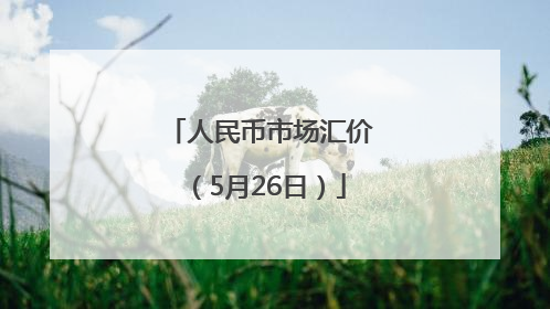 人民币市场汇价（5月26日）