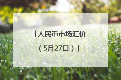 人民币市场汇价（5月27日）