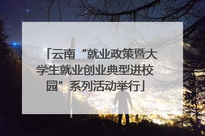 云南“就业政策暨大学生就业创业典型进校园”系列活动举行