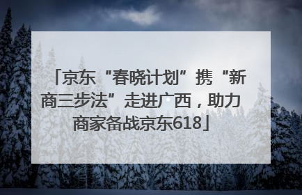 京东“春晓计划”携“新商三步法”走进广西，助力商家备战京东618
