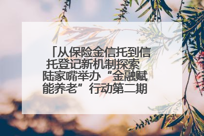 从保险金信托到信托登记新机制探索 陆家嘴举办“金融赋能养老”行动第二期行业交流会