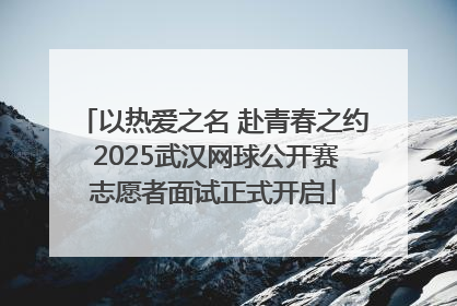 以热爱之名 赴青春之约 2025武汉网球公开赛志愿者面试正式开启