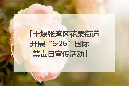 十堰张湾区花果街道开展“6·26”国际禁毒日宣传活动